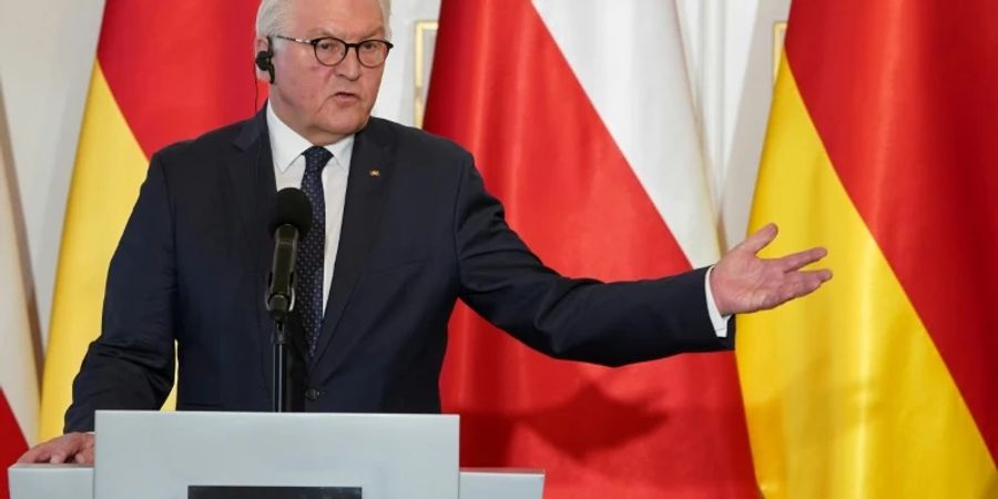 Frank-Walter Steinmeier am Dienstag in Polen
