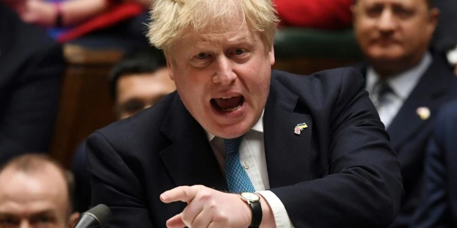 Boris Johnson im Parlament in London