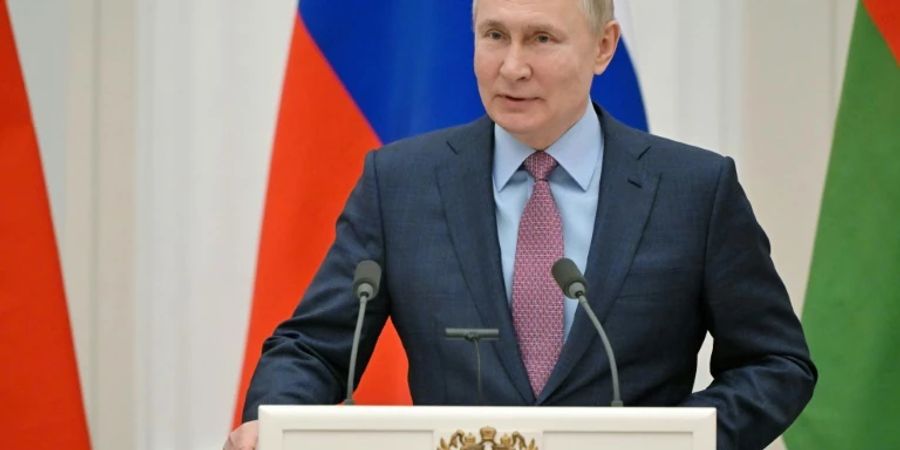 Putin bei einer Pressekonferenz am 18. Februar