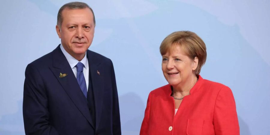 Bundeskanzlerin Angela Merkel und der türkische Staatschef Recep Tayyip Erdogan beim G20-Gipfel in Hamburg.