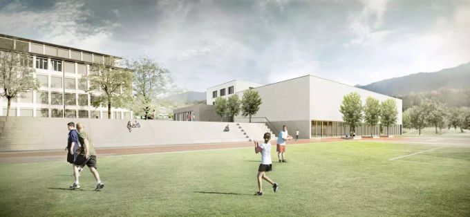 Das Konzept sieht vor, dass der Bezirk Schwyz das Schul- und Sportgebäude inklusive Parkierungsflächen erstellt - zvg Das Konzept sieht vor, dass der Bezirk Schwyz das Schul- und Sportgebäude inklusive Parkierungsflächen erstellt - zvg