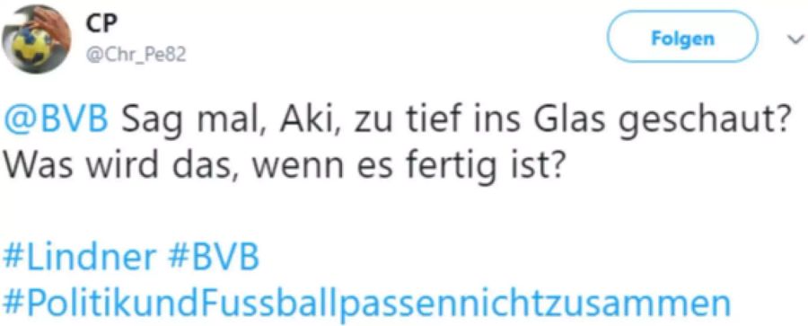 Lindner kommt bei den Fans nicht gut an.