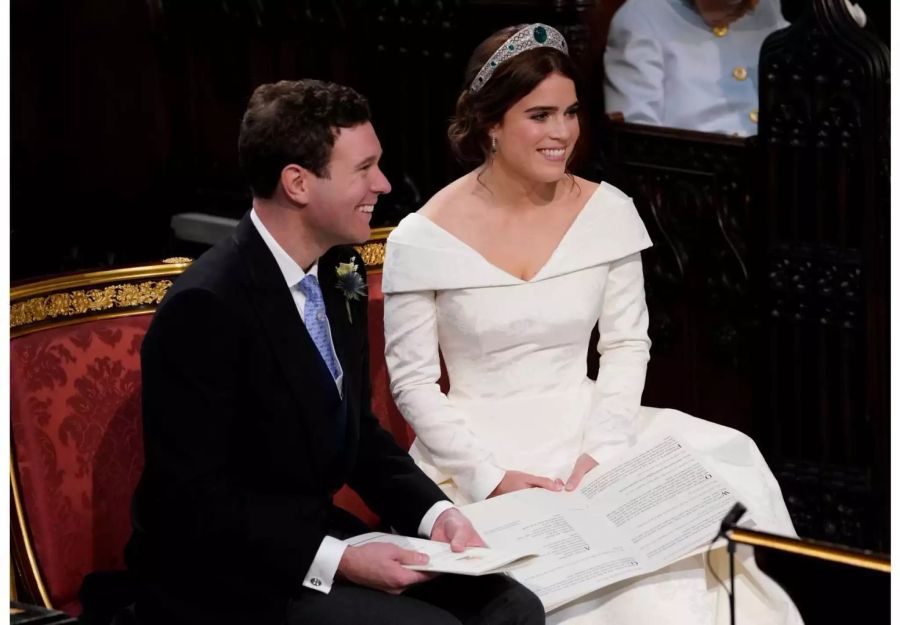 Prinzessin Eugenie und ihr Jack Brooksbank während ihrer Hochzeit.