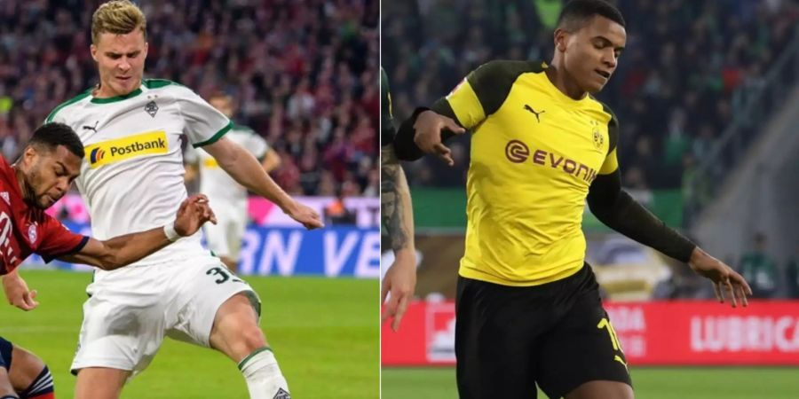 Nico Elvedi und Manuel Akanji im Einsatz für Borussia Mönchengladbach bzw. Borussia Dortmund.