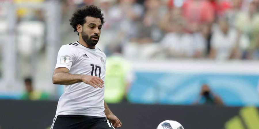 Mohamed Salah in Aktion für die ägyptische Nationalmannschaft.