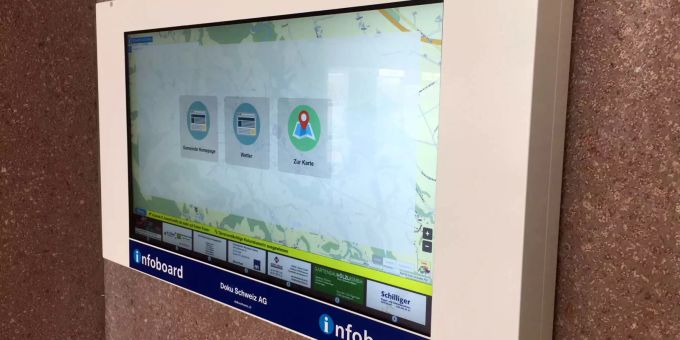 Flawil - Digitales Infoboard beim Gemeindehaus