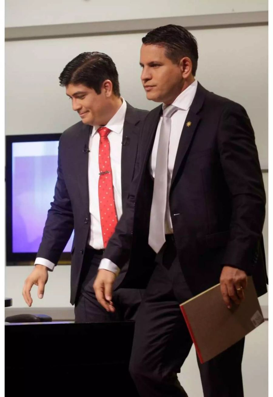 Die beiden Kandidaten Fabricio Alvarado und Carlos Alvarado.