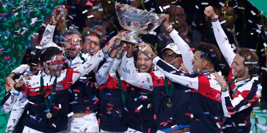 Frankreich gewinnt den Davis Cup im letzten Jahr.