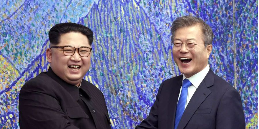 Kim Jong Un und Moon Jae In geniessen eine gute Zusammenarbeit.