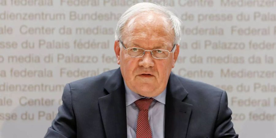 Landwirtschaftsminister Johann Schneider-Ammann spricht während einer Medienkonferenz.