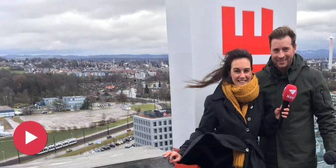 «Gstältli» anziehen! - So heftig stürmts bei SRF auf dem Meteo-Dach