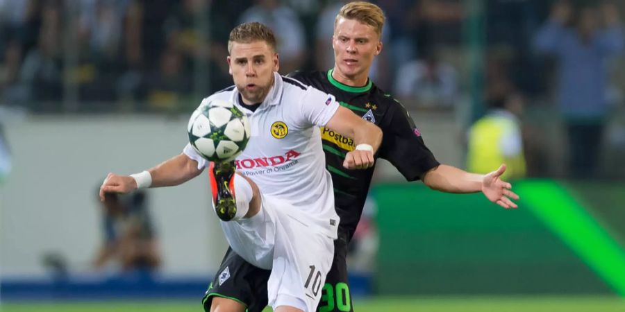 Yoric Ravet im Dress der Young Boys gegen Mönchengladbach.