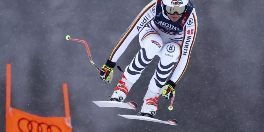 Nach der Abfahrt der Kombination ist Meike Pfister auf dem 19. Platz. Foto: Marco Trovati/AP