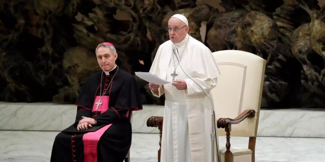 Papst Franziskus beim Weihnachtsempfang im Vatikan.