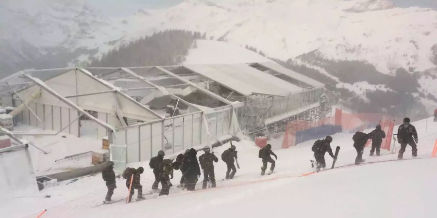 Bilder nach den Sturm in Wengen