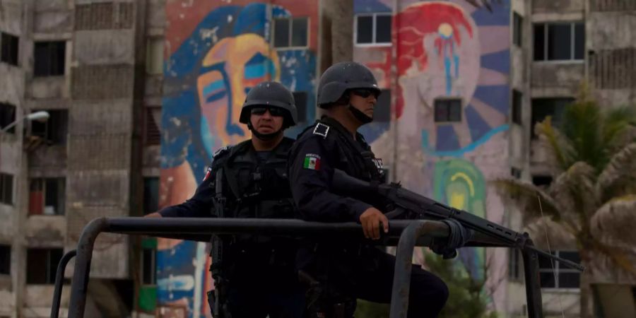 Eine Polizeipatrouille im Bundesstaat Veracruz.