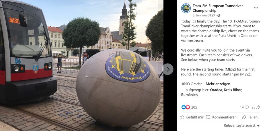 Tram Europameisterschaft Bern