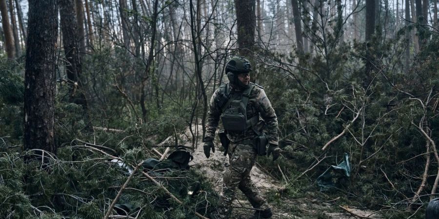 Ukrainischer Soldat in der Region Luhansk.