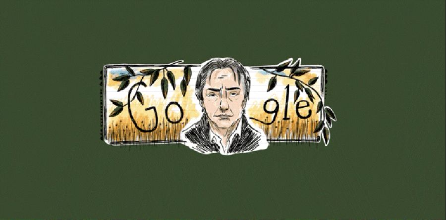 Alan Rickman Google Doodle