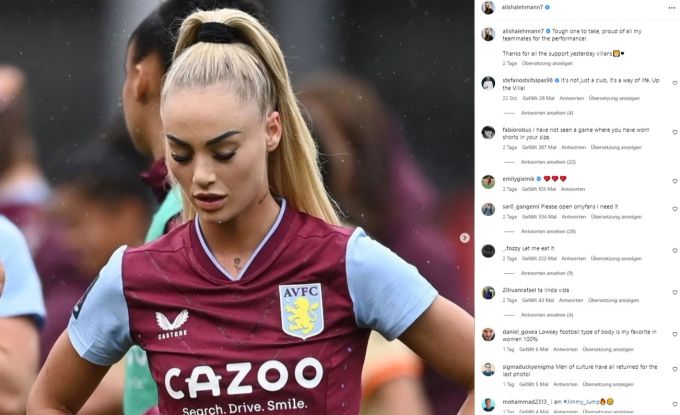Alisha Lehmann zeigt sich nach dem Aus im FA Cup enttäuscht. Alisha Lehmann