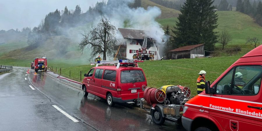 Wohnhausbrand in Alpthal