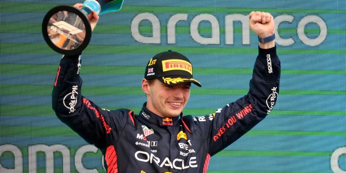 War auch in Silverstone nicht zu schlagen: Max Verstappen. Nigel French/PA Wire/dpa Max Verstappen