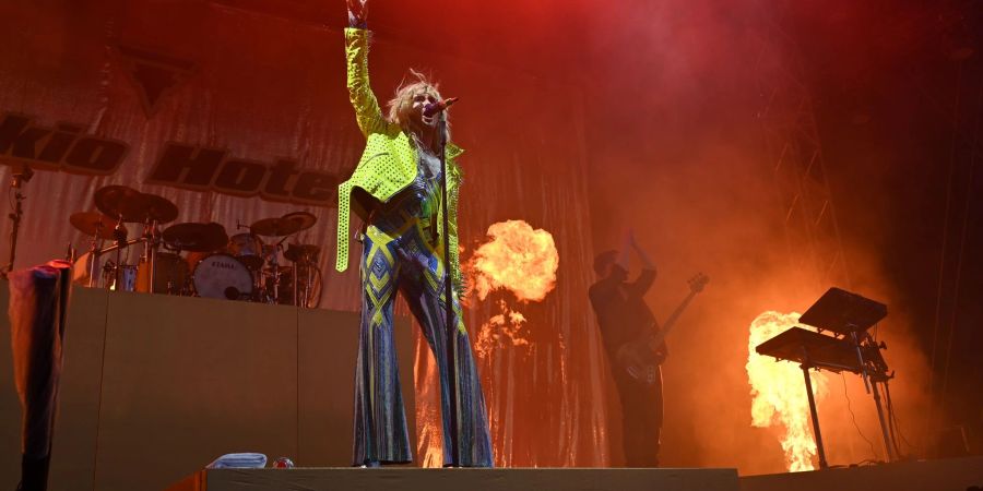 Der Sänger Bill Kaulitz tritt mit seiner Band «Tokio Hotel» beim Deichbrand Festival auf.