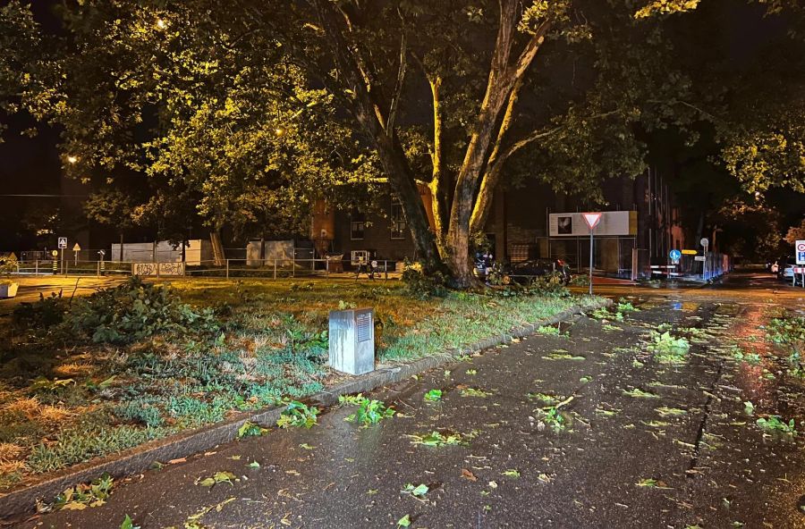 Die Strassen waren auch in Basel völlig verwüstet.