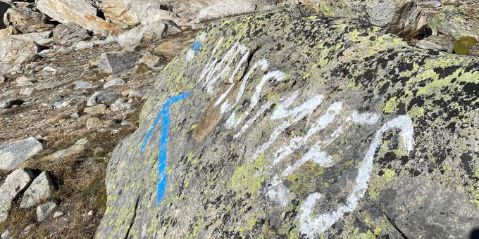 Weg Richtung Weissmies. weissmies
