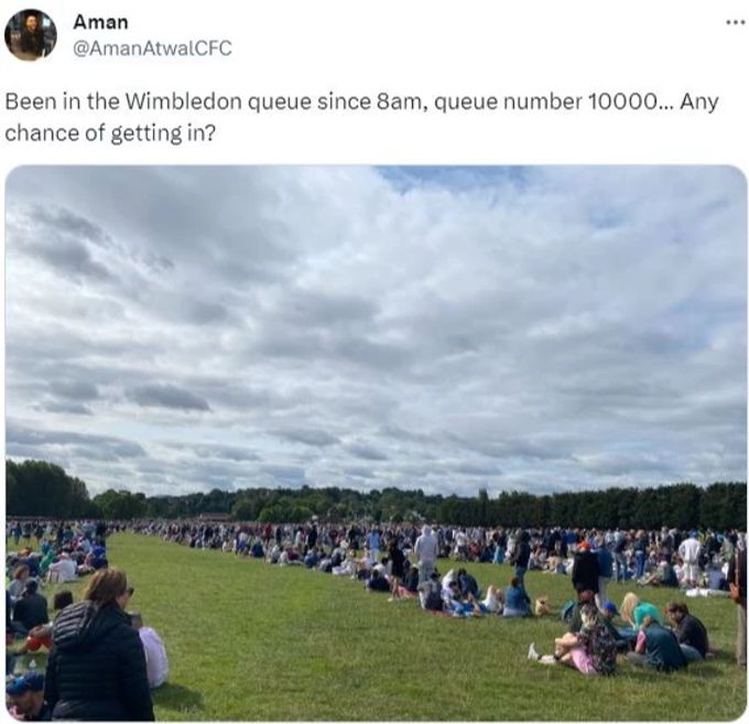 Twitter Schlange Wimbledon