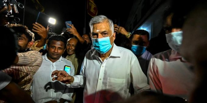 Der srilankische Regierungschef Ranil Wickremesinghe Der srilankische Regierungschef Ranil Wickremesinghe