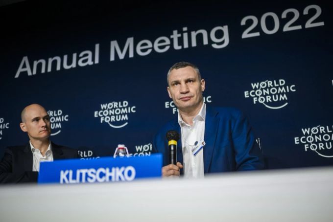 Vitali Klitschko äussert sich am WEF in Davos zum Ukraine-Krieg. Ukraine Krieg