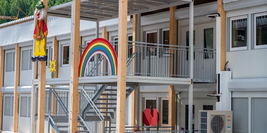 Auch in der Schule Zermatt wird in einem Provisorium unterrichtet.