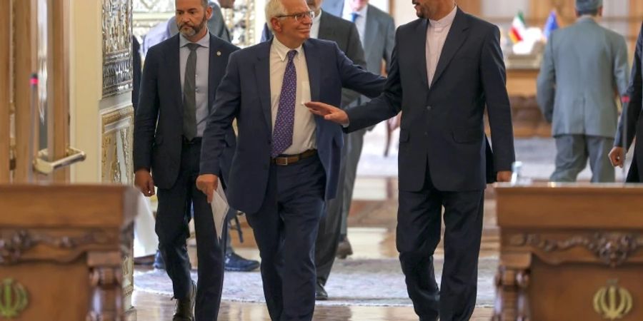 Josep Borrell und der iranische Aussenminister in Teheran (25. Juni)