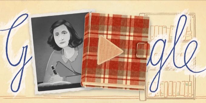 Anne Frank ist heute Samstag auf dem Google Doodle zu sehen. anne frank