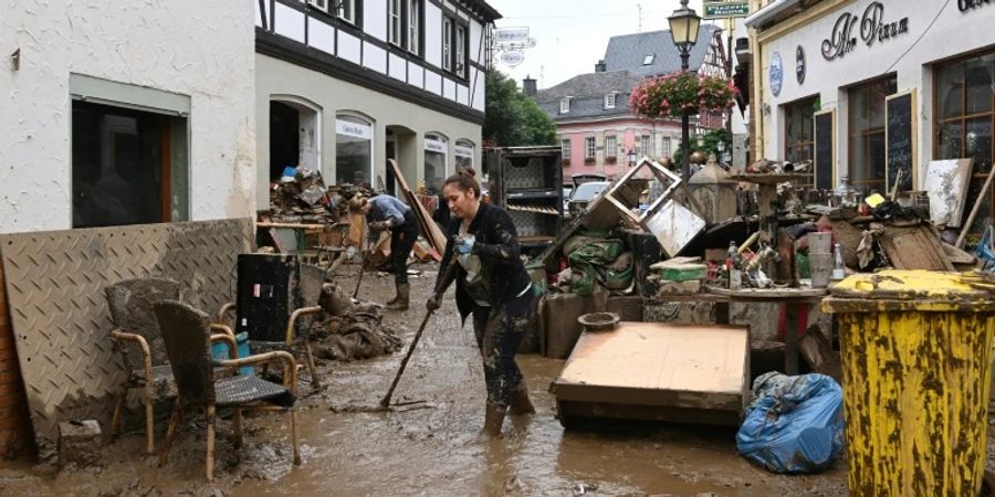 Strasse in Bad Neuenahr-Ahrweiler nach der Flut