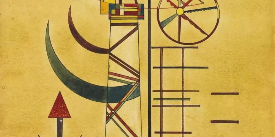 Das Kunstwerk «Gebogene Spitzen» des russischen Malers Wassily Kandinsky (undatiert). Foto: Marc Autenrieth/Auktionshaus Ketterer Kunst /dpa