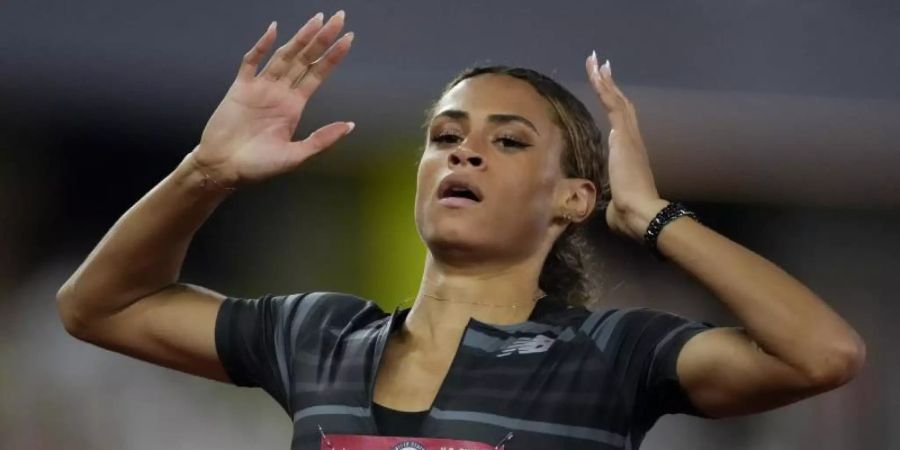 Lief in Eugene Weltrekord: Sydney McLaughlin. Foto: Ashley Landis/AP/dpa