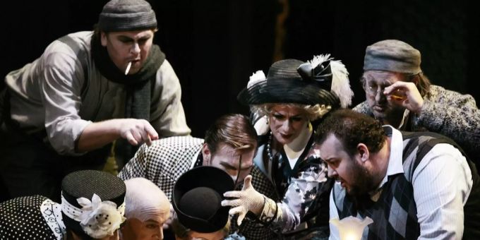 Szene aus der komischen Oper "Gianni Schicchi" von Giacomo Puccini (1858-1924) am Mittwoch, 6. September 2006. gianni schicchi