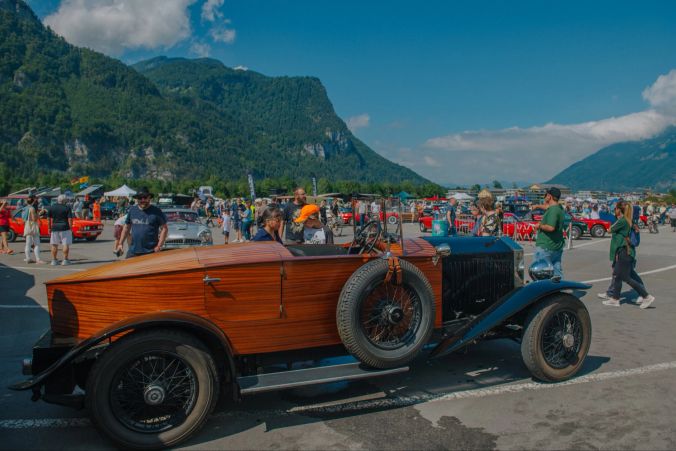 Der von Hans Ruedi Bosshard eigen restaurierte Oldtimer Rolls Royce 20/25 boattail tourer