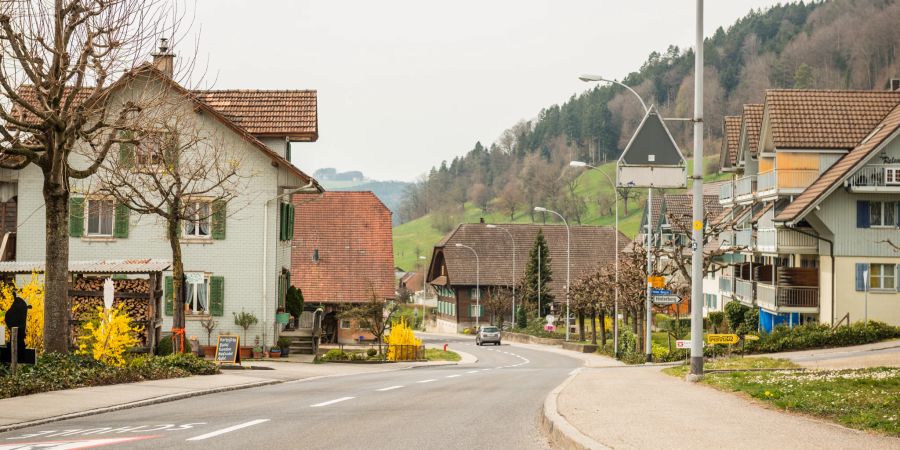 Die Nebikerstrasse in Egolzwil Dorf.