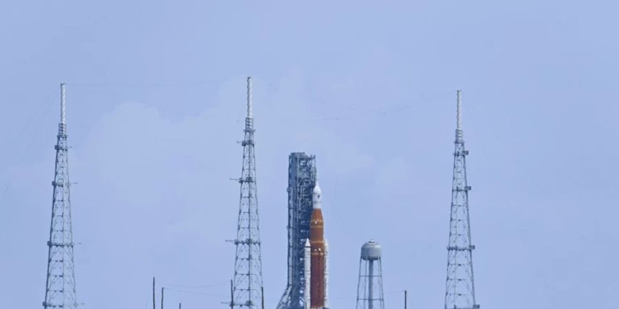 Die SLS-Rakete in Cape Canaveral