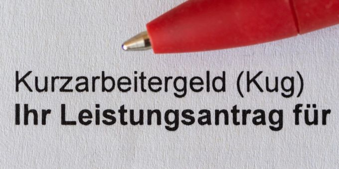 Ein Antrag auf Kurzarbeitergeld. Ein Antrag auf Kurzarbeitergeld.