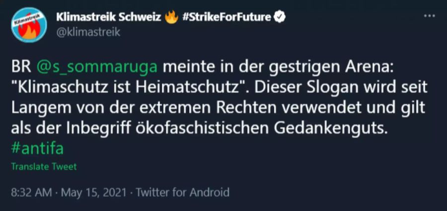 Klimastreik Arena Twitter