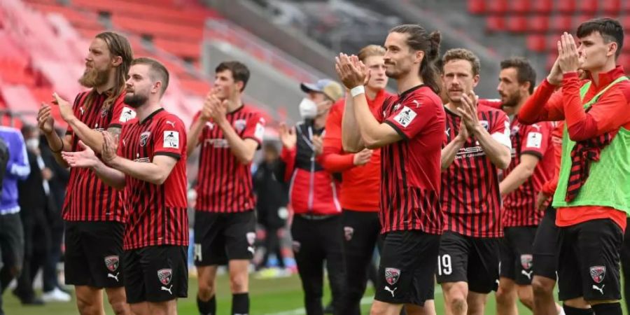 Der FC Ingolstadt 04 darf in der Relegation vor Zuschauern spielen. Foto: Armin Weigel/dpa