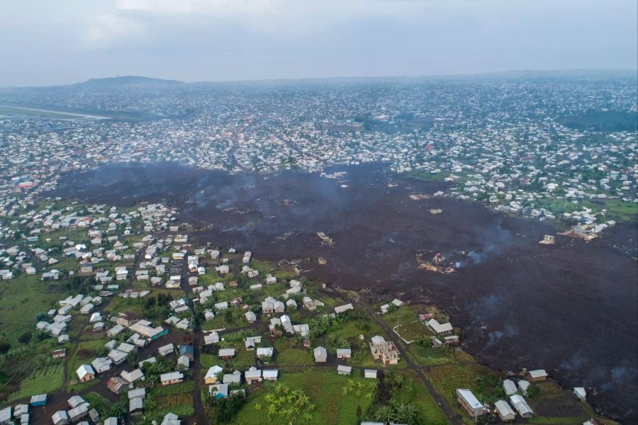 Nach Vulkanausbruch im Kongo