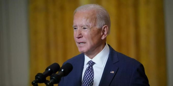 Biden bei seiner Rede im Weissen Haus. (Archivbild) Biden bei seiner Rede im Weissen Haus