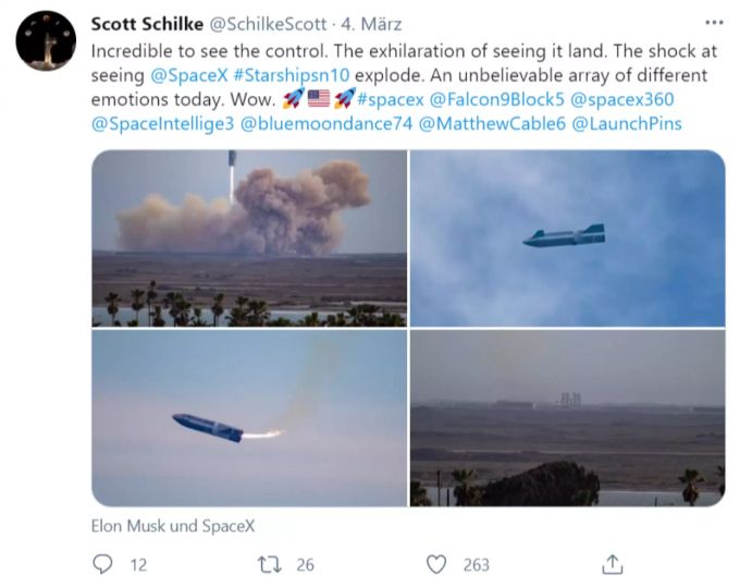 Ein Prototyp von SpaceX hebt ab. Spacex