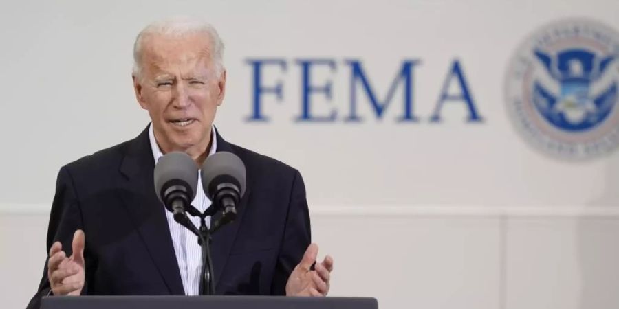 Joe Biden, Präsident der USA, spricht bei einer Veranstaltung zur Covid-19-Massenimpfung. Foto: Patrick Semansky/AP/dpa