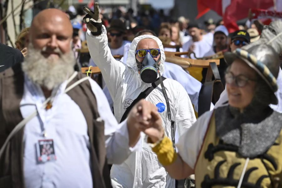 Die Behörden hatten die Demo in Rapperswil-Jona nicht bewilligt.